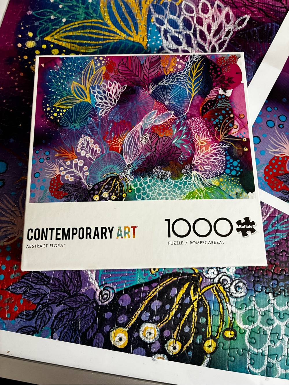 Buffalo Contemporary Art Puzzle - 1,000 Piece Puzzle @thecolourfulheartist